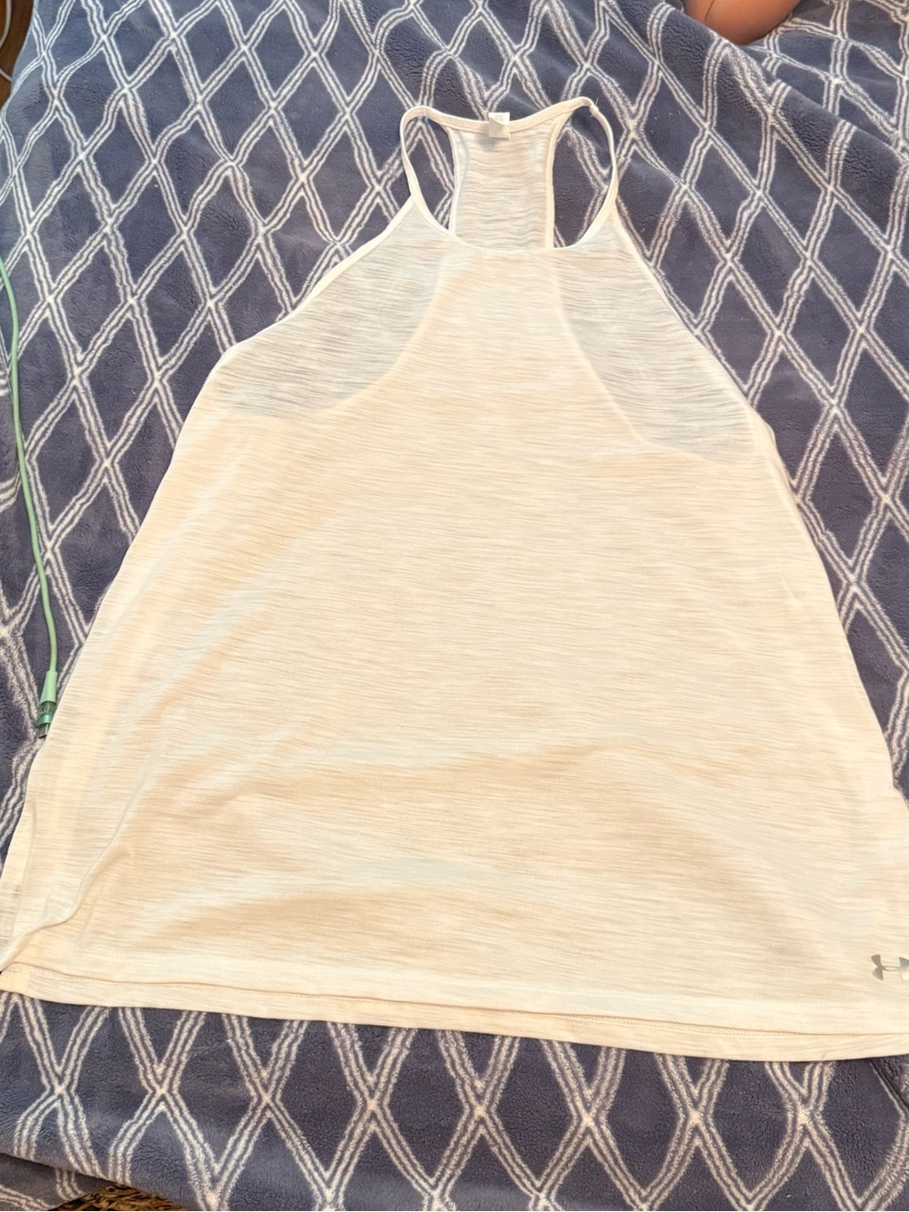 Under Armour white High-Neck Racerback Tank